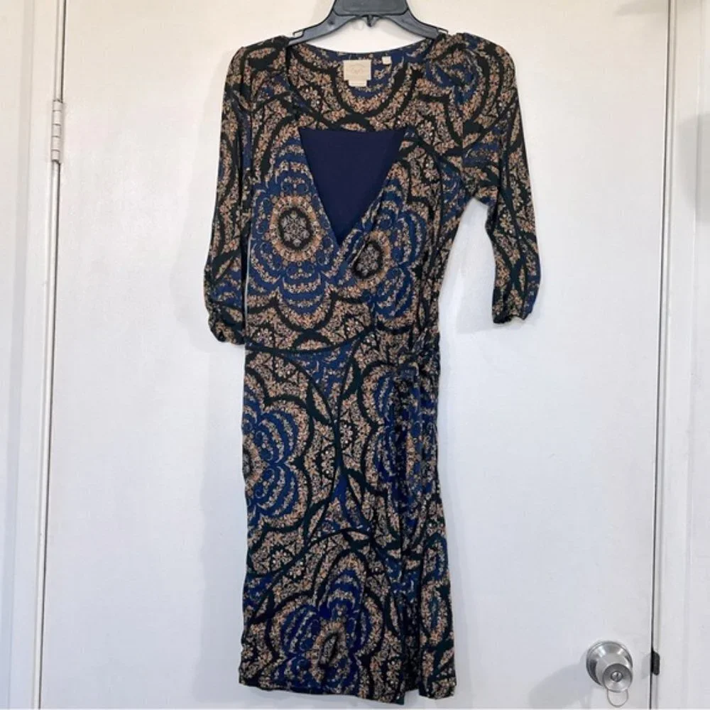 Vanessa Virginia Lena Faux Wrap Dress Size S - Picture 10 of 12